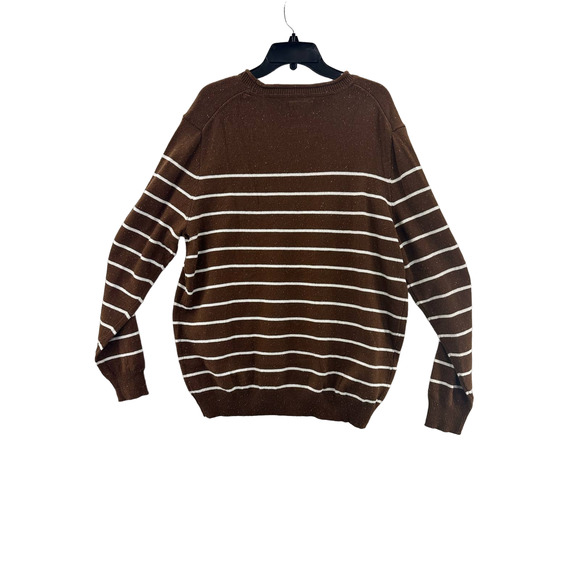 Club Room Men's Gregor Striped Sweater Brown Size XL MSRP$65 - Picture 7 of 7